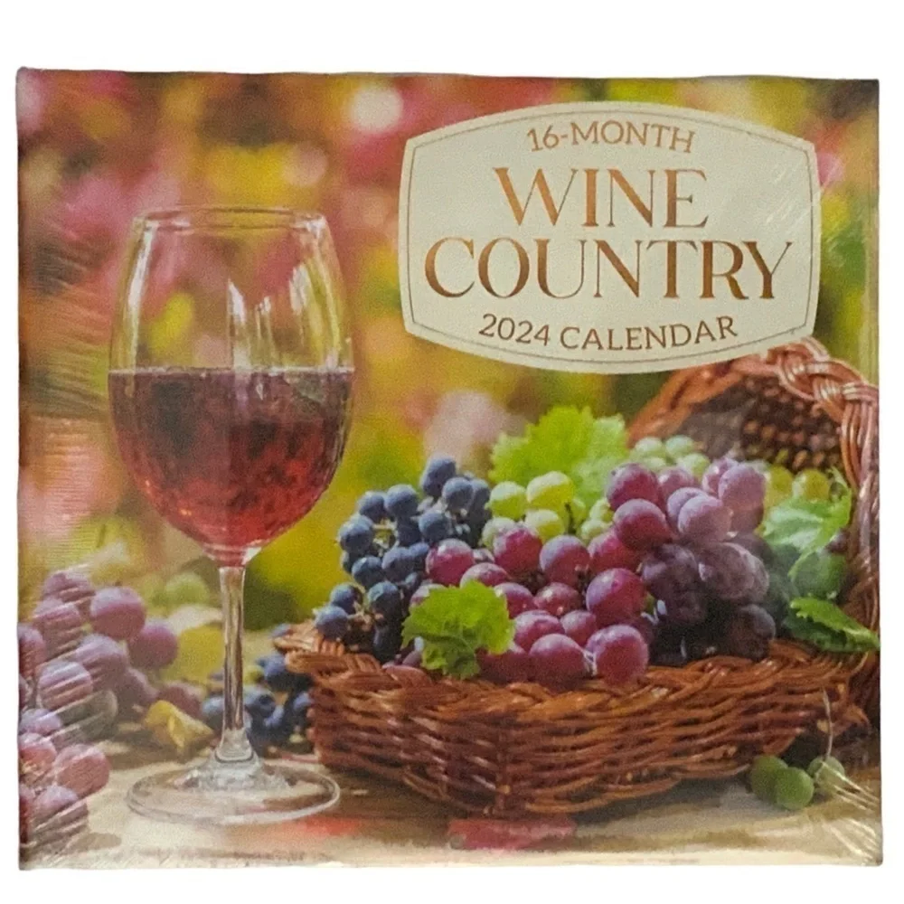 Calendar 2024 Wine Country 16 Month Wall Calendar Organizer Full Size 12 X 22 in